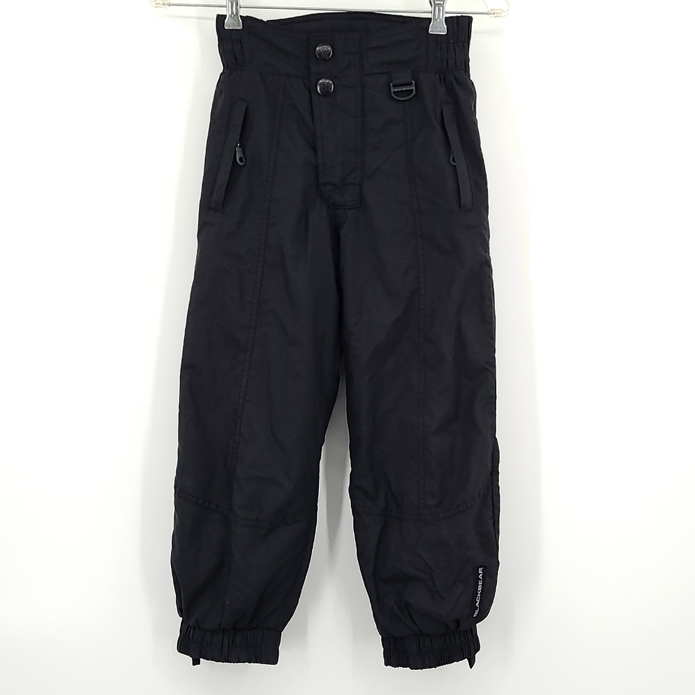 Black bear XS Black zipper snap front snow pants zipper pockets winter warm